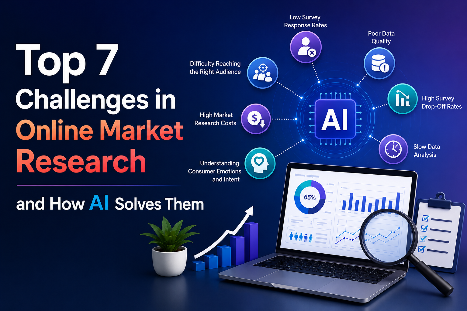 Top 7 Challenges in Online Market Research and How AI Solves Them